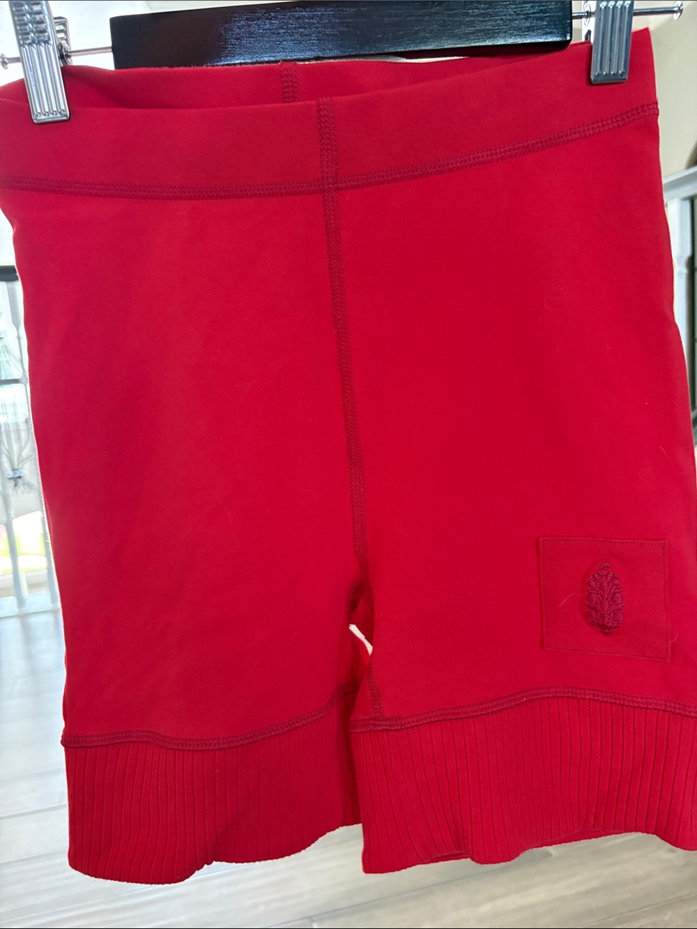 FP Movement by Free People Red Athletic Ribbed Hem Shorts